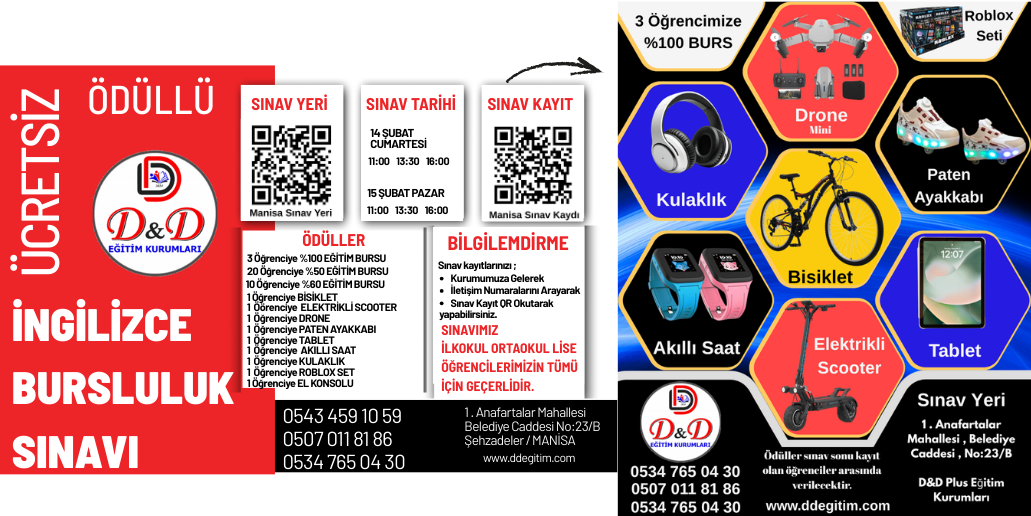 MANİSA İNGİLİZCE BURSLULUK SINAVI